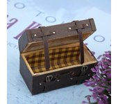 Maleta vintage en miniatura a Escala 1:12 para casa de muñecas, estilo clásico, retro, accesorio para casa de muñecas.