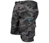 Men's Outdoor Cargo Shorts Male Overalls Elastic Waist Cycling Shorts Multi-pockets Loose Work Sport Knee Length Trousers
