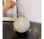Internet Celebrity Popular Disco Bag Shiny Bracelet Ball Banquet Bag Dinner Bag Socialite Party Bag Trendyy Hand Bag Chain Crossbody Bag for Women