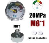 Manometer Pressure Gauge Mini Micro 25mm/1inch Gage Compressed Air Hand Pump Diving HPA Regulator M8*1 M10*1 1/8NPT 1/8BSPP