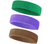 3Pcs Sports Headband Breathable Sweat Absorbent Towel Sweat Guide Belt Rding Running Fitness Dance Antiperspirant Men Women