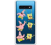 Funda original compatible con Samsung Galaxy S10 Plus - Bob Esponja y Patricio 3 poses