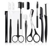 4-11PCS Eyebrow Trimmer Set Scissors Tweezers Eyebrow Razor Scraping Eyebrow Comb Razor Eyebrow Clip Makeup Tools Sets