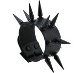 2025 Black Goth Rings Bracelets For Women Punk Emo Spike Rivets PU Leather Bracelet Cuff Bangles Festival Jewelry Party Gift