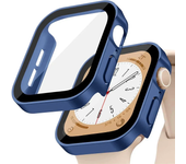 Glass+cover For Apple Watch case series 9 8 7 6 5 4 se 44mm 40m 41mm 45mm Straight Edge Screen Protector apple watch accessories