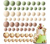 72Pcs Mini Foam Balloons Balls Cake Topper for Christmas Birthday Party Baby Shower Wedding Anniversary Cake Decoration