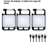 Mini Portable Multifunction Keychain Flashlight 4 Light Modes Built In Battery USB Rechargeable Strong Magnetic Work Light