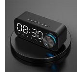 Despertador de radio de Digitaces, altavoz de Bluetooth, Hora del LED y exhibición de la Alarma y Espejo de escretorio