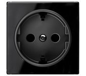 Tapa base de enchufe schuko 2P+TT CRISTAL NEGRO NIESSEN SKY 8588 CN
