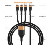 PD 100W 3in1 USB C Cable for iPhone 14 13 12 Pro Max QC4.0 3.0 Fast Charging Type C Cable for Macbook Pro Huawei Samsung Xiaomi