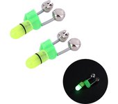 1-10pcs Night Fishing Rod Bite Bait Alarm Light with Twin Bells Ring Fishing Bite Alarm Indicator Carp Fishing Accessories