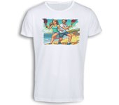 MERCHANDMANIA CAMISETA TACTO ALGODÓN padel juego playa raquetas deporte amigos cotton touch tshirt