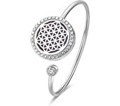 Crystal Aromatherapy Bracelet Bangle Diffuser Jewelry Tree of Life Perfume Oils Diffuser Aroma Diffuser Lockets Woman Bracelet