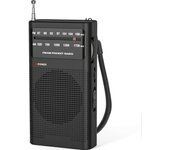 Radio Portatil Pequeña, Transistores Radio FM Am con Excelente Señal, Mini Radio de Bolsillo, Radio Pilas Pequeña Funciona con AA Pilas(no Incluidas)