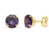 Pendientes Inmaculada Romero Oro 18K 6mm Mujer Amatista
