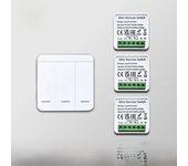 RF 433 MHz Smart Switch Mini DIY Wireless Remote Control Light Relay Receiver 1/2/3 Gang 86 Wall Transmitter Button Panel Switch