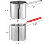 Olla De Freír Profunda With Engranadín De Acero Inoxidizable Tempura Freidora Pan Para Pollo Y Cocina