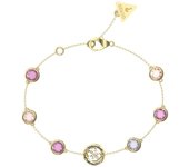 Guess Pulsera Mujer Petra De Acero Dorado, Rosa