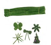 1000/100Pcs 30cm Green Pipe Cleaners Chenille Stem Solid Color Pipe Cleaners Set for Pipe Cleaners DIY Arts Crafts Decorations