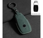 Suede Leather Car Key Case for Mercedes Benz E Class W213 W205 E200 E260 E300 E320 AMG CLA 2018 2019 2020 Remote Fob Shell Case