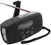 High-Power LED Flashlight & AM/FM/NOAA Weather Radio with Hand-Crank Dynamo, USB Mobile Charger - Emergency Survival Gear