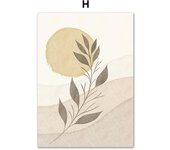 Boho Leaves Sun Flowers Plant Nature Abstract Art Canvas Painting Nordic Posters And Prints Wall Pictures For Living Room Decor