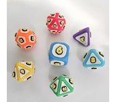 Juego de dados de mesa para fiesta de hongos, juego de dados de juegos geniales, dados de juegos de mesa de la familia DD, juego de dados de torre de dados, dados de mazmorras y dragones (7 completos)