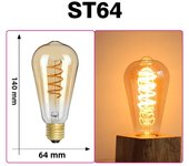 2PCS/Lot Retro Edison LED Light Bulb E14 E27 Vintage LED Bulb 220V 4W C35 A60 T45 ST64 G80 G95 G125 Led Lighting Edison Lamp