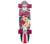 ORIGEN Home Decor Adorno Pared Skate Placas Metal | Placa de Metal Rojo - 55x17x6cm 30323