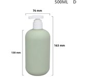 200ML-500ML Avocado Plastic Shampoo Shower Gel Foaming Soap Dispensers Refillable Bottles Flip Cover/Pump Lotion Bottles