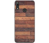 Tumundosmartphone Funda Gel Tpu para Huawei Y7 2019 diseño Madera 03 Dibujos