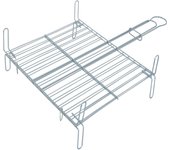 MSV Parrilla Asador en Acero Cromado con Patas para Barbacoa y Eslabón para Mantener Cerrada 45x50cm