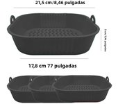 Silicone Air Fryer Pot Tray Food Safe Reusable Square BBQ Barbecue Pad Plate Airfryer Oven Baking Mold Basket Pan for Kitchen