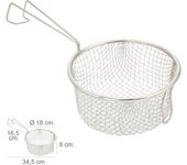 SANCO STORE - ORYX Cesta Freir Acero Inoxidable Con Mango Ø 18 cm.