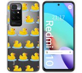 Funda Silicona Transparente para Xiaomi Redmi 10 (2021/2022) diseño Pato Dibujos