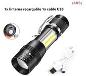 Powerful Mini LED Flashlight High Quality Aluminium Alloy Torch Type-C Rechargeable 18350 Battery With Tail Magnet Flashlight