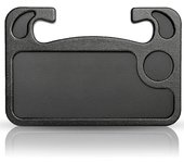 Escorio para Flying, bandeja para portáthil, bandeja para Comer, compatible con la mayoría de los volantes de vehículos (Negro)