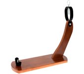 Buarfe Jamonero Góndola Lacado Eko + Cuchillo Harea - Madera Hierro Pinchos - Ajustable Tornillo Palometa - Fácil Montaje Limpieza - Lacado en Color Miel - Base 40x17cm Altura 37cm