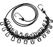 Clothes rack, clothes rack tensioner for s, trails, holidays, camping, with 12 clamps, stable hanger from 180 to 340 cm