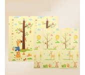 Tapete para gatear plegable para niños de 70,86 x 63 pulgadas de grosor, tapete para gatear con burbujas para bebés, tapete para actividades de juegos en la sala de estar, alfombra de juguete para gatear para niños