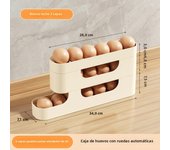 2/3/4 Layers Portable Automatic Rolling Egg Holder Rack Large Capacity Fridge Egg Storage Box Kitchen Refrigerator Egg Dispenser
