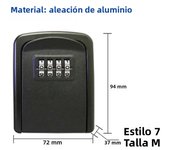 Wall Mounted Metal Alloy Key Lock Box Key Safe Box Weatherproof 4 Digit Combination Key Storage Security Lock Box Indoor Outdoor