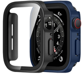 2PCS Waterproof Case for Apple Watch 7 8 9 45mm 41mm-44-40mm Bumper Screen Protector 2 PACK Edge Cover iWatch 5 SE 6 Accessories