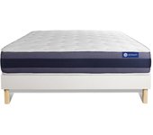 Pack colchón Actiflex morpho 135x190cm + Somier multiláminas, Muelles ensacados y espuma viscoelástica, 3 zonas de confort
