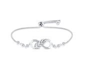 Trendy Bracelet For Women 925 Silver Sparkling Lucky Infinite Symbol Sakura Sunflower Butterfly Pendant Bracelet Wedding Jewelry