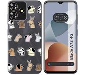 Funda Silicona para Zte Blade A73 4G diseño Perros Dibujos