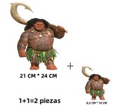 2PCS Disney Moana Princess Cartoon Hot Stamping Hot Melt Adhesive Transfer Paste Clothing Sticker DIY T-shirt Hot Stamping Patch
