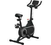 SPORTNOW Bicicleta Estática Bicicleta de Fitness con Resistencia Ajustable en 8 Niveles Pantalla LCD Volante Silencioso y Soporte para Botella Carga 150 kg para Entrenamiento en Hogar Gimnasio