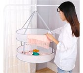 Tendedero plegable para colgar ropa, estantes para secadora, red de secado de malla plegable, tendedero plegable, cesta para colgar ropa para suéter, ropa delicada y traje de baño (2 unidades)