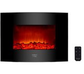 CECOTEC 05365 Chimenea eléctrica de 22 pulgadas de color negro Ready Warm 2200 Curved Flames